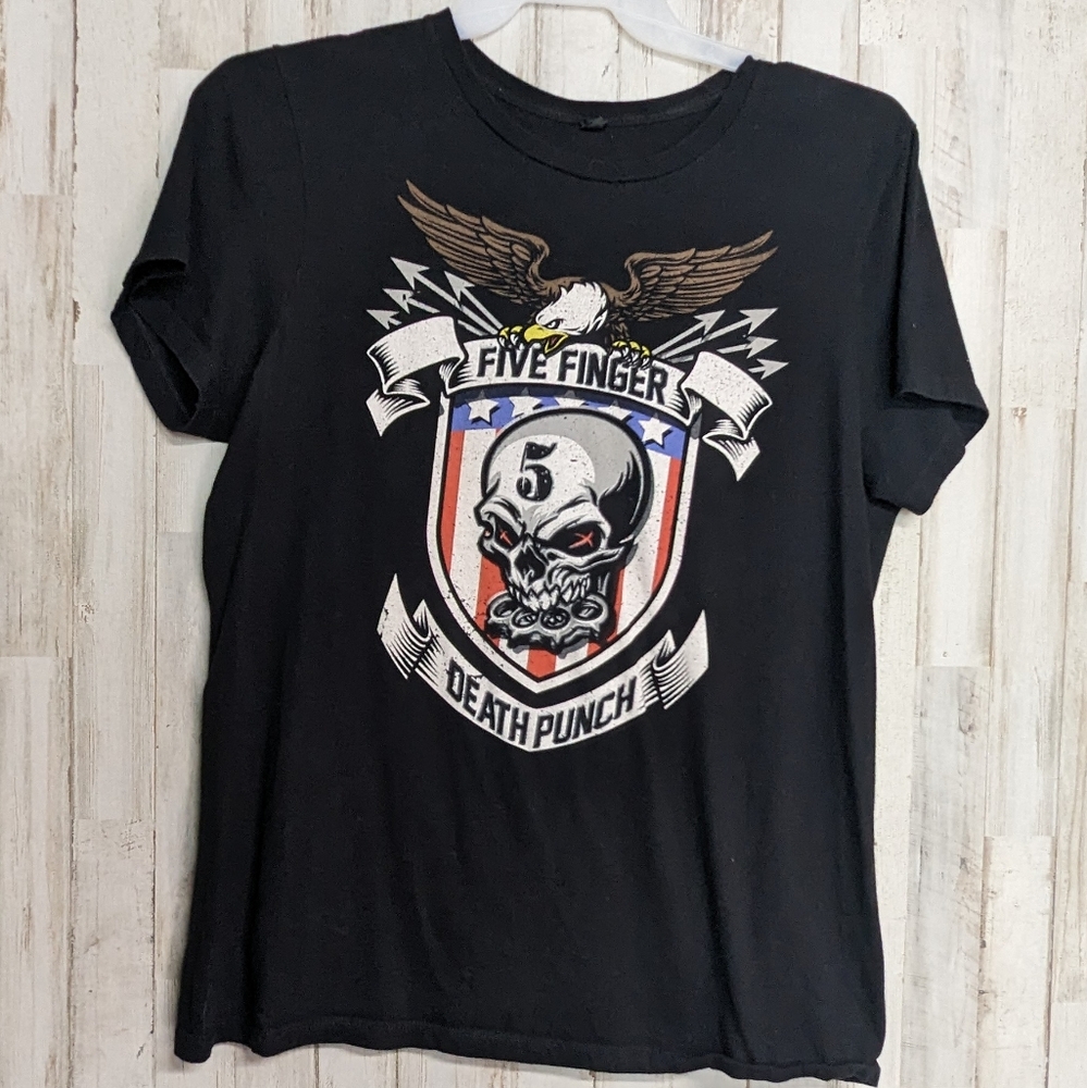 Five Finger Death Punch M Shirt Band Music Skull Eagle